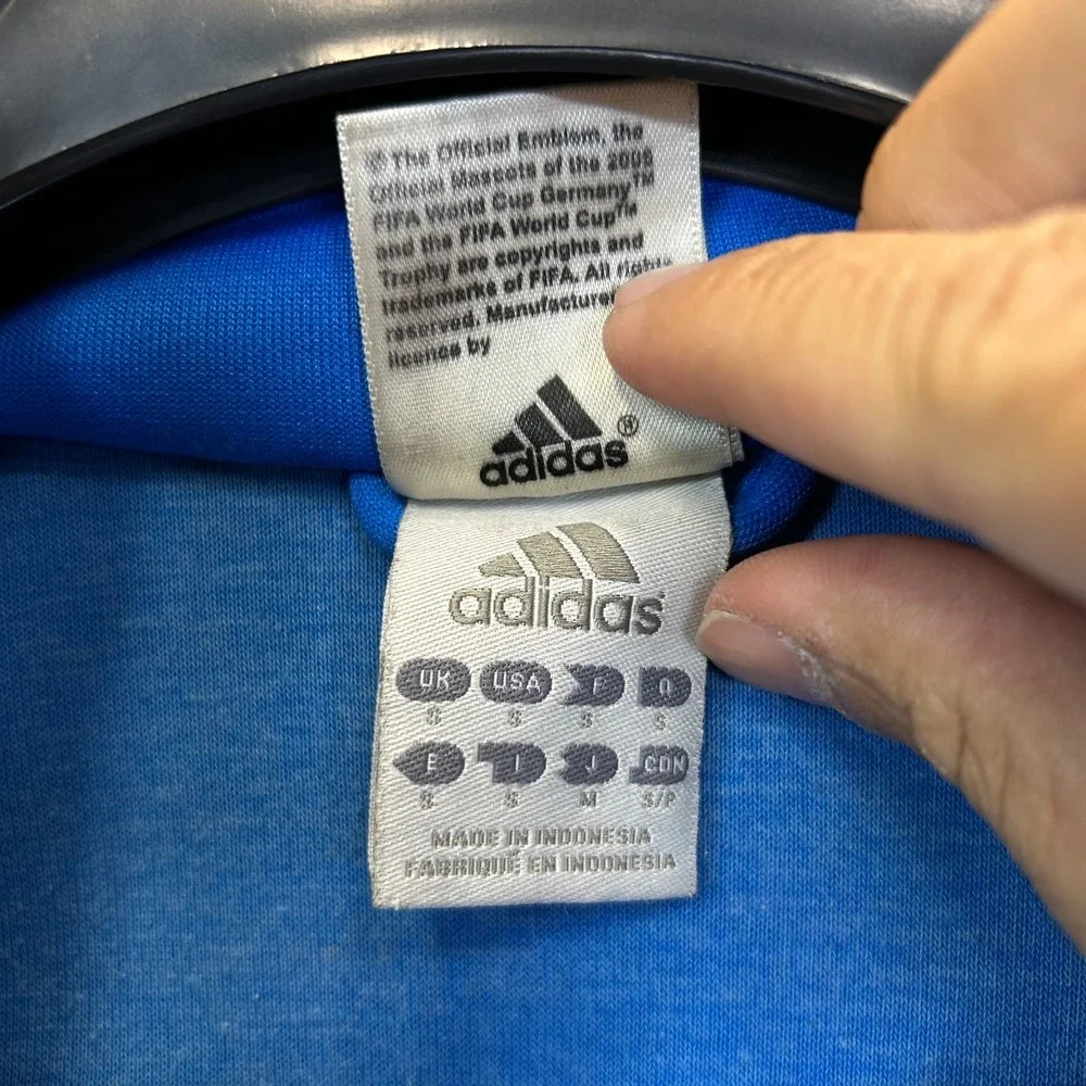 Adidas Italia Team FIFA World Cup Germany Track Jacket Men's Blue Full  Zip - S